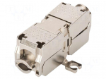 RJ45 module | Keystone | connection 1: 1 | silver | Cat 6a