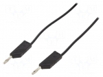Test lead | 60VDC | 30VAC | 16A | Len: 1.5m | black | Cond.cross sec: 1mm2
