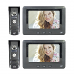 Package 2 Pieces PNI DF930 Video Intercom 7 Inch LCD Screen, 800x480, Electromagnetic Yala Output, Black