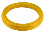 Pneumatic tubing | 15bar | L: 20m | r bending min: 60mm | nylon | yellow