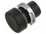 Switch: push-button | 22mm | Stabl.pos: 1 | black | none | IP65 | flat
