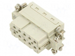Connector: HDC | contact insert | female | CDC | PIN: 10 | 16A | 600V