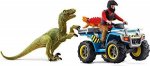 Sneak Escape on quad from Velociraptor, play figure