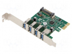 PC extension card: PCI-Express | USB A socket x4 | USB 3.0 | 5Gbps