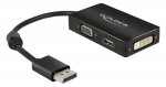DeLOCK Adapter Displayport - VGA/HDMI/DVI-D Black