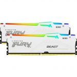 Kingston FURY 32 GB DDR5-5600 Kit, memory (white, KF556C36BWEAK2-32, Beast RGB, XMP, EXPO)