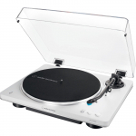 Audio-Technica AT-LP70XBTWS, record player (white/silver, integrated phono preamplifier, Bluetooth, fully automatic, belt drive)