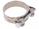 T-bolt clamp | W: 22mm | Clamping: 60&divide;63mm | chrome steel AISI 430