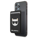 Karl Lagerfeld KLWMSCHSFBK Wallet CardSlot Saffiano Choupette Head MagSafe / black
