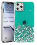 Fusion glue glitter silikona aizsargapvalks Apple iPhone 13 zaļ&scaron;