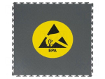 Mat: floor | antislip | ESD | grey (dark) | L: 0.49m | W: 0.49m | Thk: 6.5mm