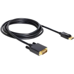 DELOCK Displayport kaabel DP -> DVI(24+1) St/St 3.00m Black
