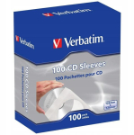 Koperty na CD/DVD Verbatim biały, z okienkiem, (100szt)