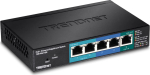 TRENDnet 5-pordiline Gbit EdgeSmart PoE+ l&uuml;liti 18 W Metall