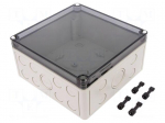 Enclosure: multipurpose | X: 180mm | Y: 182mm | Z: 90mm | TK PS | grey