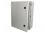 Enclosure: wall mounting | X: 356mm | Y: 456mm | Z: 162mm | ABS | grey