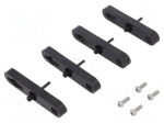 Set of wall holders | L: 95mm | W: 20mm | H: 10mm | Colour: black