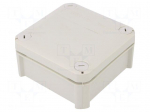 Enclosure: junction box | X: 114mm | Y: 114mm | Z: 57mm | polypropylene