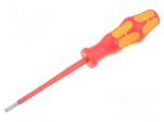 Screwdriver | insulated | slot | 4,0x0,8mm | Blade length: 100mm