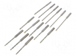 Drill set | Application: concrete | Pcs: 14 | Mat: steel | Package: bag