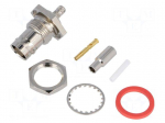 Socket | BNC | female | straight | 50&Omega; | crimped | for panel mounting