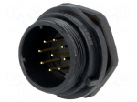 SP21 | socket | male | PIN: 9 | IP68 | soldering | 500V | 0.75mm2 | 5A