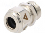 Cable gland | M20 | 1,5 | IP68 | Mat: brass | Body plating: nickel