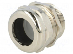 Cable gland | M40 | 1,5 | IP68 | Mat: brass | Body plating: nickel