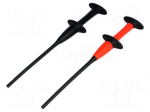 Clip-on probe | with puncturing point | red and black | 1kV | 4mm