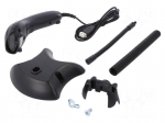 Barcode scanner | Interface: USB | V: with holder | 1D