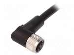 Connection lead | M8 | PIN: 3 | angled | 10m | plug | 60VAC | 4A | -25&divide;80&deg;C