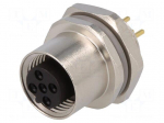 Socket | M12 | PIN: 5 | female | B code-Profibus | THT | IP67 | straight