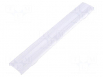 LED lens | rectangular | Mat: polycarbonate | transparent | H: 12mm