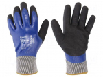 Protective gloves | Size: 8,M | blue | latex,polyester