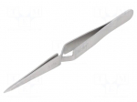 Tweezers | 125mm | for precision works | Blade tip shape: sharp