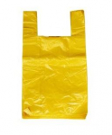 Maisiņi ar rokturiem, HDPE, 35x16x64cm, 25mk, dzelteni, 100 gab.