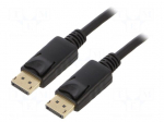 Cable | DisplayPort plug,both sides | DisplayPort 1.2 | 3m | black