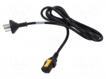 Cable | 3x1mm2 | GB 2099 plug,IEC C13 female | PVC | 2m | with locking
