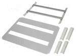 DIN rail frame set with covers