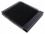 Heatsink: extruded | grilled | black | L: 180mm | W: 218mm | H: 37mm