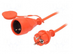 Extension lead | 3x1.5mm2 | 40m | PVC | orange | Sockets no: 1 | 6A