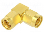 Coupler | SMA male,both sides | angled 90&deg; | 50&Omega; | PTFE | gold-plated