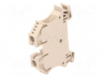 Splice terminal: rail | 57A | 1kV | screw terminal | beige | wemid | TS35