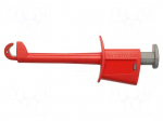 Clip-on probe | hook type | 20A | red | Insulation: polyamide | 4mm