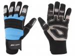 Protective gloves | Size: 7 | black/blue | microfiber,plastic