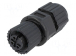 Connector: M12 | plug | PIN: 3 | female | 250V | straight | IP67,IP68 | 4A