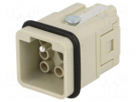 Connector: HDC | contact insert | male | 10A | 400V | Han Q | PIN: 8 | 7+PE