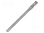 Screwdriver bit | hex key | HEX 4mm | 1/4" | Overall len: 89mm