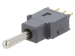 Switch: toggle | Pos: 3 | SP3T | ON-OFF-(ON) | 0.1A/28VAC | 0.1A/28VDC