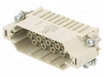 Connector: HDC | contact insert | male | 10A | 250V | Han&reg; DD | PIN: 40